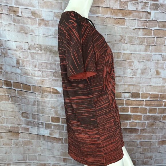 Affliction Women’s Graphic Short Sleeve Criss Cross V-Neck T-Shirt-Size: L -NWT - Picture 7 of 10